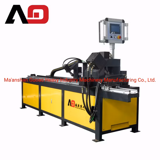 油圧パワー/CNC アングル鋼フランジ生産ラインを備えた換気角管楕円形穴パンチング切断機